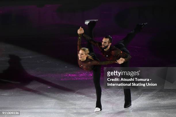 Ashley Cain and Timothy Leduc of the USA perform their routine in the exhibition during day four of the Four Continents Figure Skating Championships...