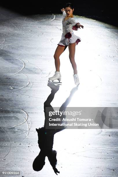 Satoko Miyahara of Japan performs her routine in the exhibition during day four of the Four Continents Figure Skating Championships at Taipei Arena...