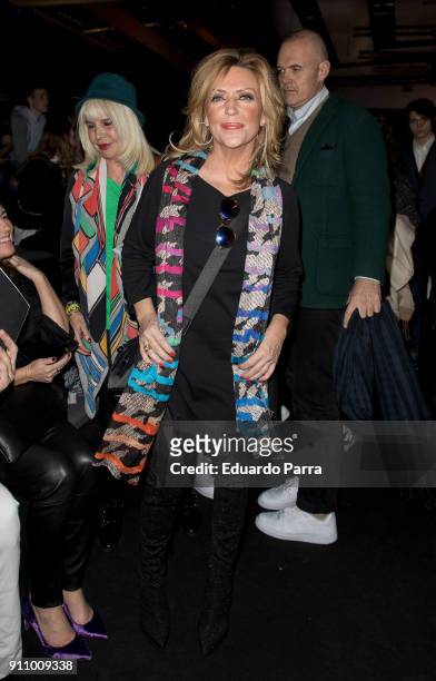 Lydia Lozano is seen at the Malne show during Mercedes-Benz Fashion Week Madrid Autumn/ Winter 2018-19 at Ifema on January 26, 2018 in Madrid, Spain.