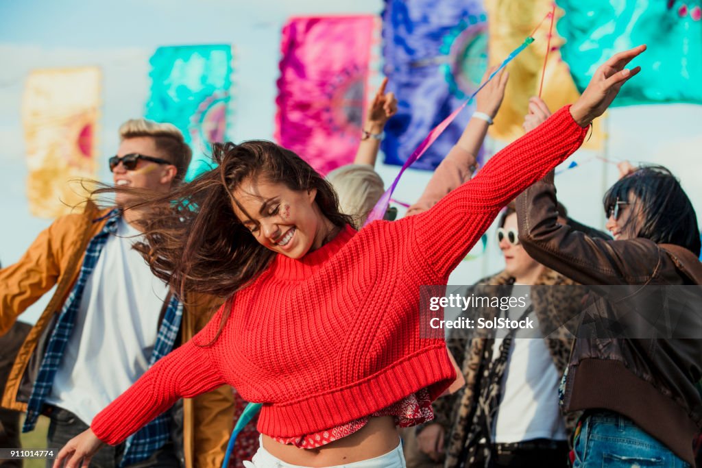 Dancing at a Music Festival
