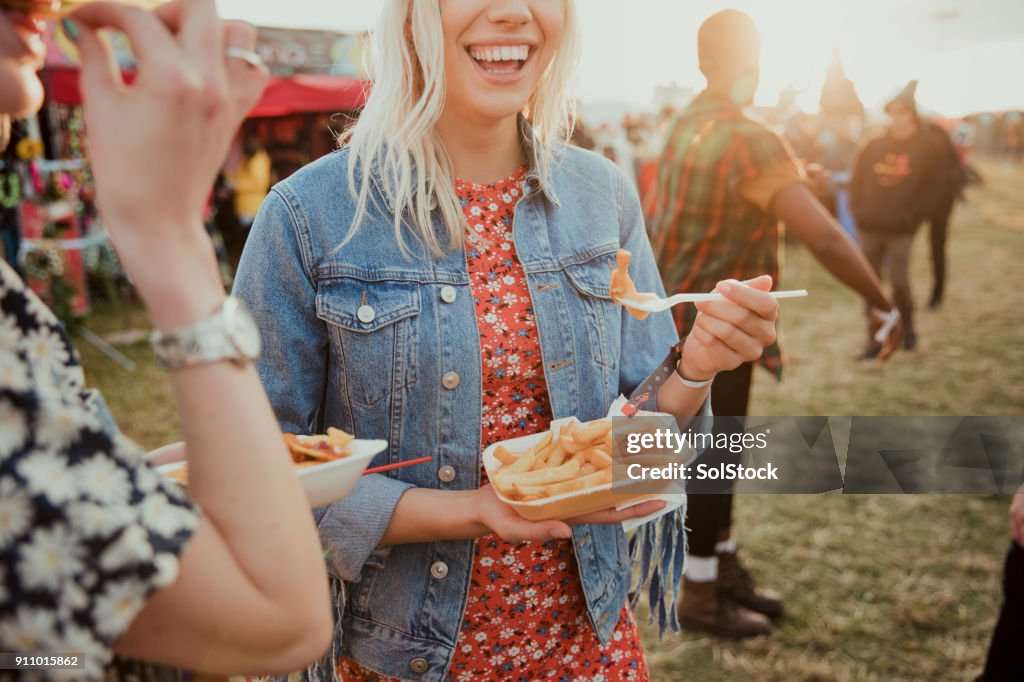 Essen auf einem Festival