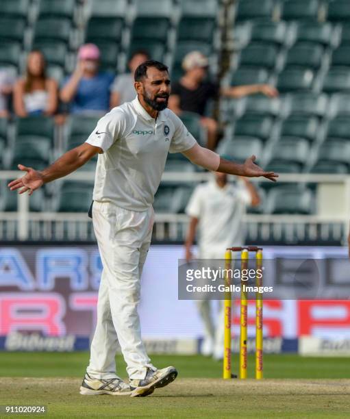 Mohammed Sham i of India during day 4 of the 3rd Sunfoil Test match between South Africa and India at Bidvest Wanderers Stadium on January 27, 2018...