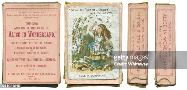 alice in wonderland playing cards 1898 - john tenniel stock pictures, royalty-free photos & images