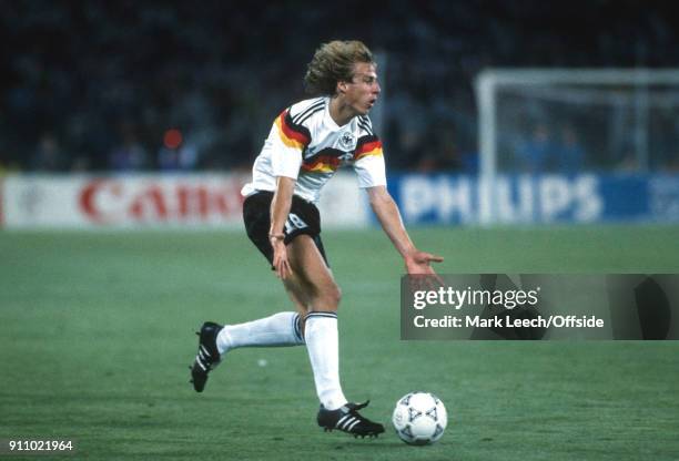 World Cup Final ; Argentina v West Germany - Jurgen Klinsmann of Germany .