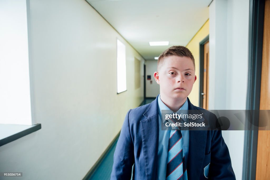 Walking Through Corridor
