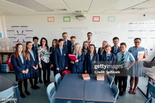 high school class - classroom wide angle stock pictures, royalty-free photos & images