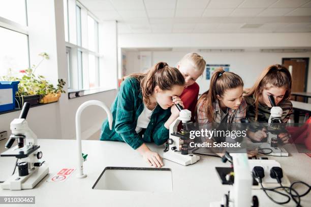 stem at school - female high school student stock pictures, royalty-free photos & images