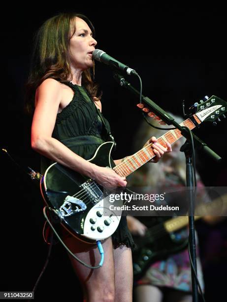 Singer Susanna Hoff of The Bangles performs onstage during KEarth's Totally 80's Show at Honda Center on January 26, 2018 in Anaheim, California.