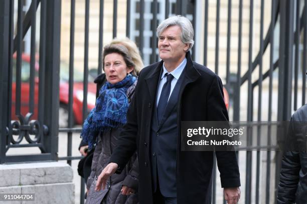 Socialist party's MP and one of the six declared candidates for the leadership of French socialist party Stephane Le Foll arrives for the national...