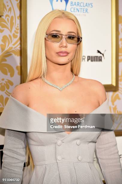 Iggy Azalea attends the 2018 Roc Nation Pre-Grammy Brunch at One World Trade Center on January 27, 2018 in New York City.