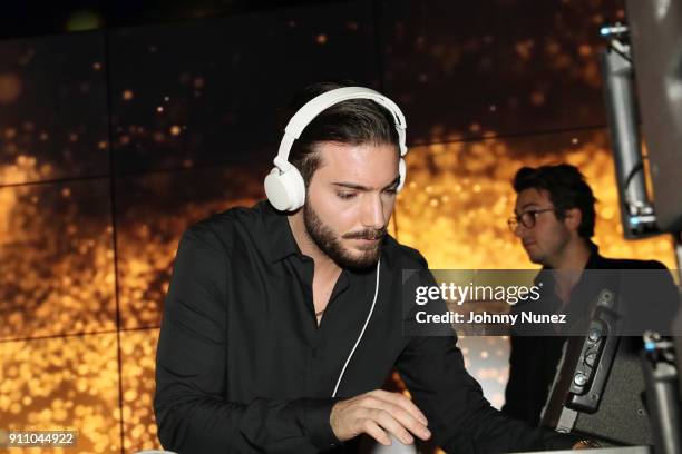 Alesso spins at the Republic Records Pre-Grammy Party at Cadillac House on January 26, 2018 in New York City.