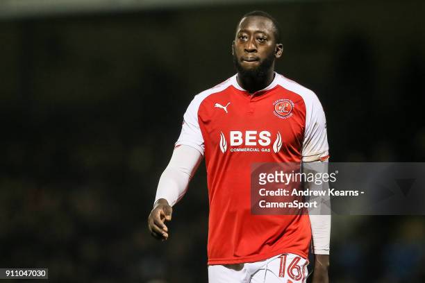 Fleetwood Town's Toumani Diagouraga looks dejected as he walks off the pitch having lost the game 2-1 during the Sky Bet League One match between...