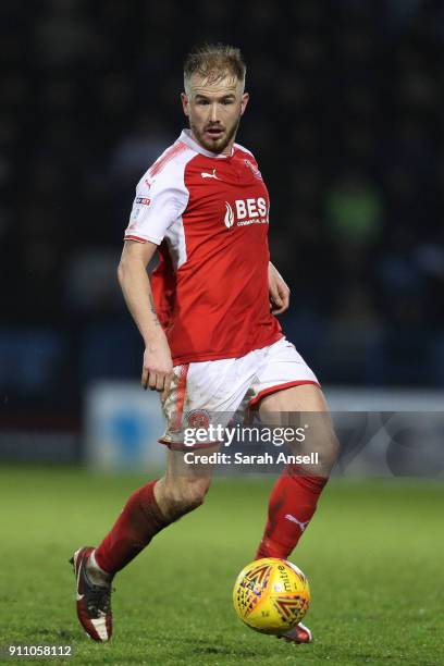 Paddy Madden of Fleetwood Town on the ball during the Sky Bet League One match between Gillingham and Fleetwood Town at Priestfield Stadium on...