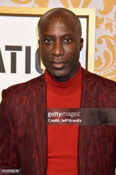 Fashion designer Ozwald Boateng attends the 2018 Roc Nation Pre-Grammy Brunch at One World Trade Center on January 27, 2018 in New York City.