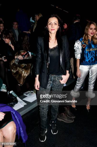Ana Alvarez is seen at the Ulises Merida show during the Mercedes-Benz Fashion Week Madrid Autumn/Winter 2018-19 at Ifema on January 27, 2018 in...