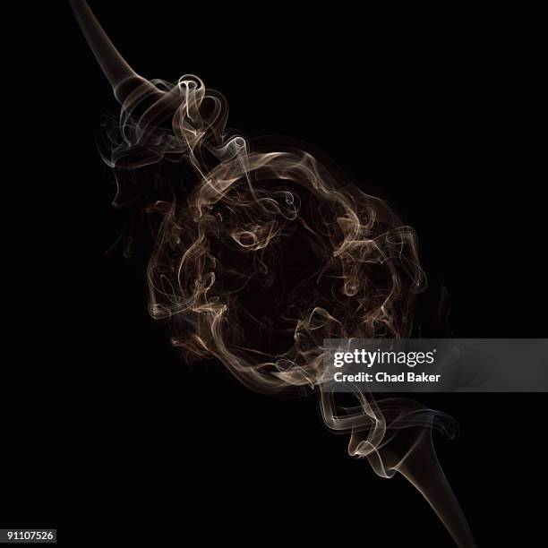 curls of smoke creating circular frame - smoke stock illustrations