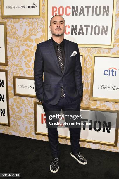 Zane Lowe attends the 2018 Roc Nation Pre-Grammy Brunch at One World Trade Center on January 27, 2018 in New York City.