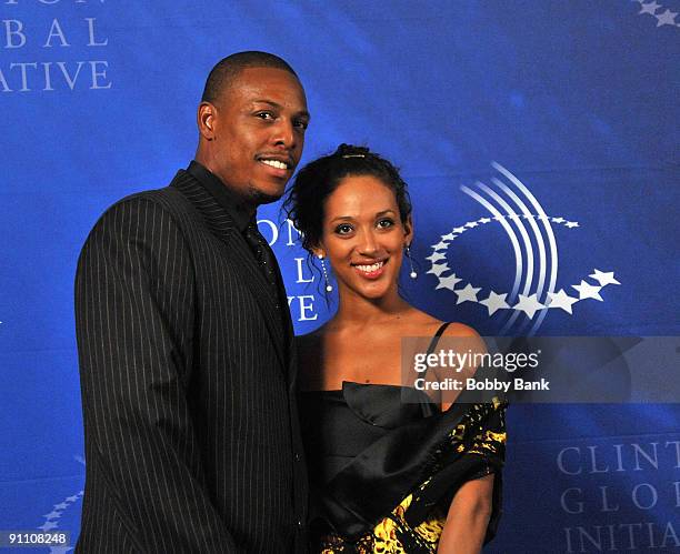 Paul Pierce and guest attends the 2009 Clinton Global Initiative opening reception at The Museum of Modern Art on September 23, 2009 in New York City.