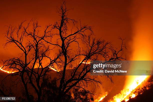 The eastern flank of the 16,000-plus-acre Guiberson fire, burning out of control for a second day as Red Flag warnings continue in southern...