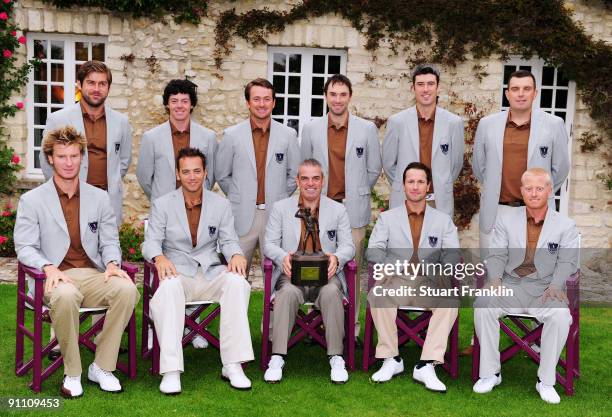 The team of Great Britain and Northern Ireland pose for a picture Robert Rock, Rory McIlroy, Graeme McDowell, Oliver Wilson, Ross Fisher and Anthony...