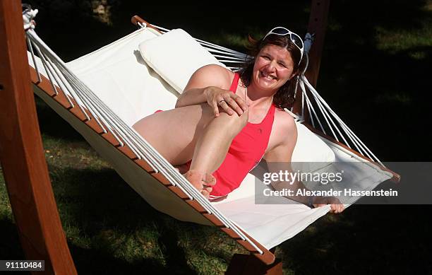 Bob World and Olympic Champion Sandra Kiriasis smiles during the 'Champion des Jahres' event week at the Robinson Club Sarigerme Park on September...