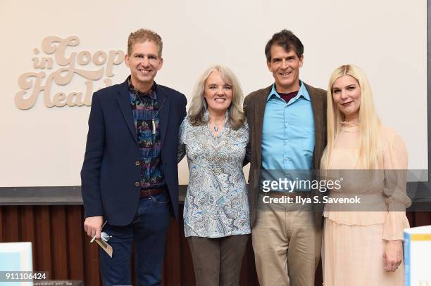 Jay Lombard D.O, Karen Newell, Eben Alexander M.D. And Laura Lynne Jackson attend the in goop Health Summit on January 27, 2018 in New York City.