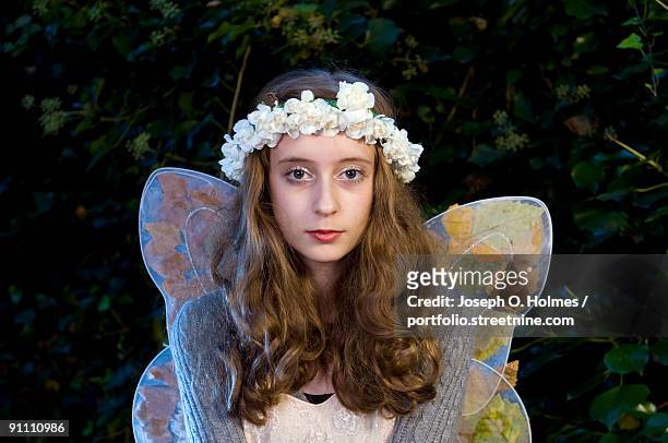 woodland fairy closeup - joseph o. holmes stock pictures, royalty-free photos & images