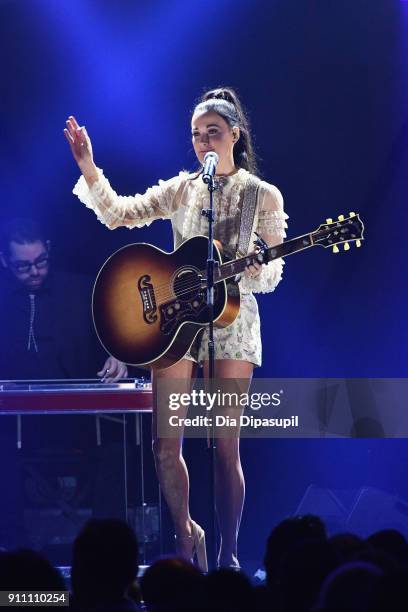 Musician Kacey Musgraves performs onstage at Sir Lucian Grainges 2018 Artist Showcase presented by Citi with support from Remy Martin on January 27,...
