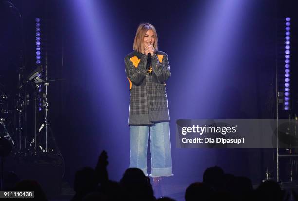 Musician Julia Michaels performs onstage during Sir Lucian Grainges 2018 Artist Showcase presented by Citi with support from Remy Martin on January...