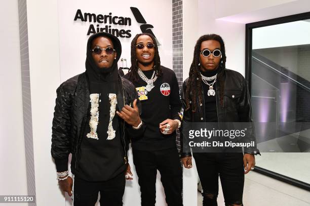Offset, Takeoff, and Quavo from Migos attends Sir Lucian Grainges 2018 Artist Showcase presented by Citi with support from Remy Martin on January...