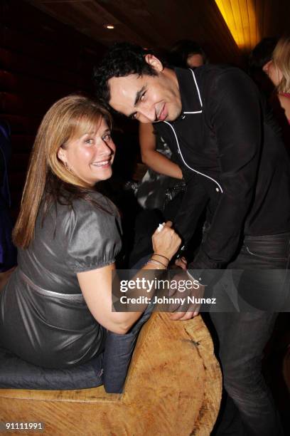 Lorraine Bracco and Zac Posen attend the Caron 25th Anniversary event at Butter on September 23, 2009 in New York City.