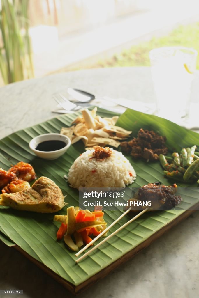 Nyonya fried rice + side dishes