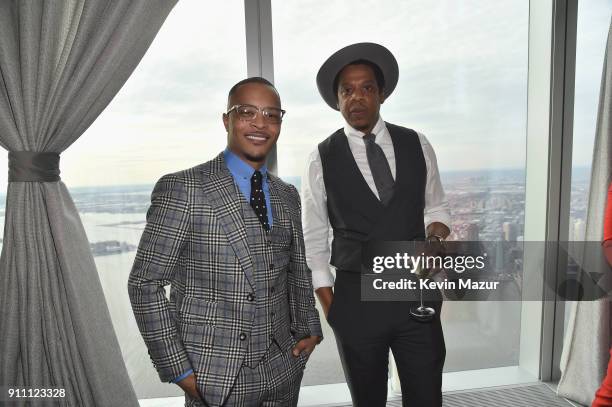 And Jay-Z attend Roc Nation THE BRUNCH at One World Observatory on January 27, 2018 in New York City.