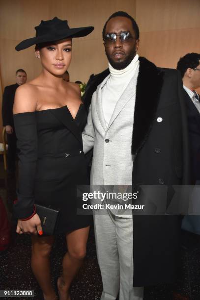 Cassie and Sean 'Diddy' Combs attend Roc Nation THE BRUNCH at One World Observatory on January 27, 2018 in New York City.