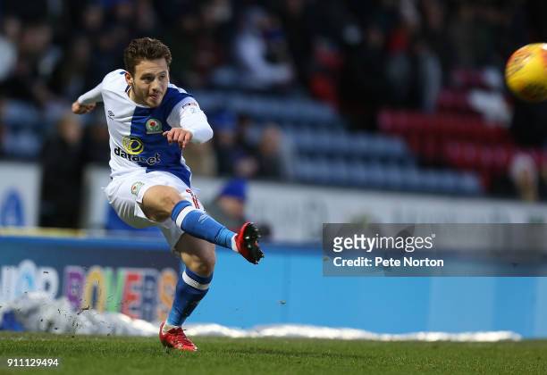 Jack Payne of Blackburn Rovers in action during the Sky Bet League One match between Blackburn Rovers and Northampton Town at Ewood Park on January...