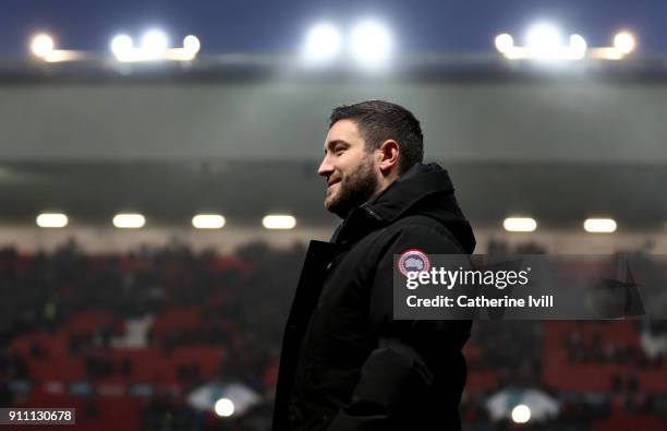 Bristol City manager Lee Johnson during the Sky Bet Championship match between Bristol City and Queens Park Rangers at Ashton Gate on January 27,...