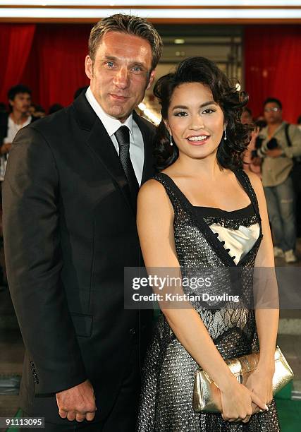 Martial Arts actor Gary Daniels and actress Krystal Vee attend the 2009 Bangkok International Film Festival Opening Ceremony & Gala Screening on...