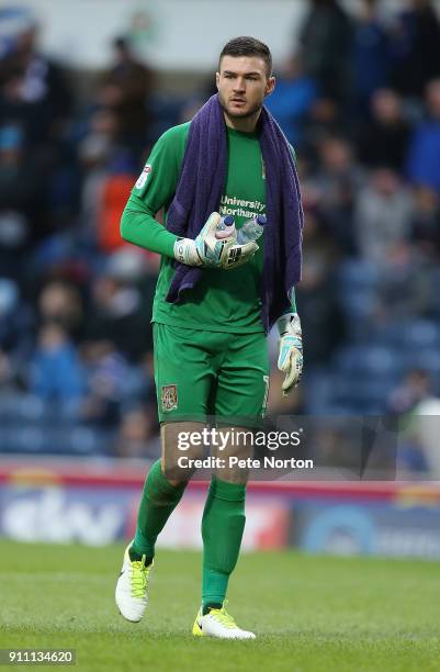 Richard O'Donnell of Northampton Town in action during the Sky Bet League One match between Blackburn Rovers and Northampton Town at Ewood Park on...