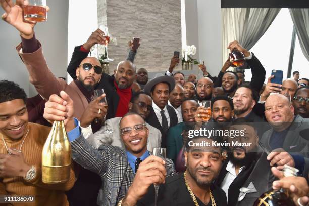 Jay-Z and guests attend Roc Nation THE BRUNCH at One World Observatory on January 27, 2018 in New York City.