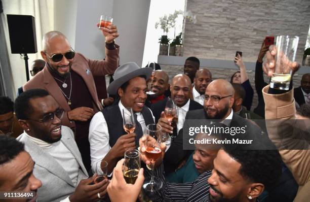 Jay-Z and guests attend Roc Nation THE BRUNCH at One World Observatory on January 27, 2018 in New York City.