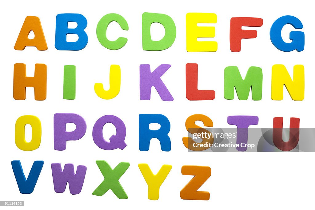 Sponge alphabet letters 