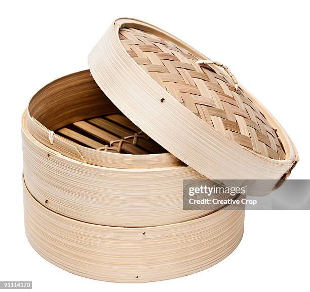 bamboo steamer - steamer stock pictures, royalty-free photos & images