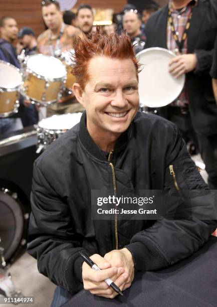 Drummer Adrian Young at The 2018 NAMM Show at Anaheim Convention Center on January 27, 2018 in Anaheim, California.