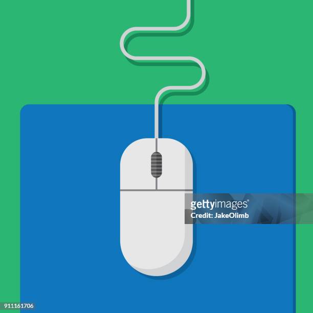computer mouse flat - mouse click stock illustrations