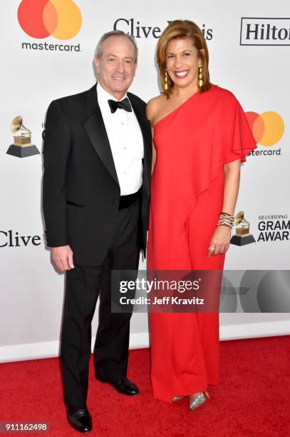 Financier Joel Schiffman and journalist Hoda Kotb attend the Clive Davis and Recording Academy Pre-GRAMMY Gala and GRAMMY Salute to Industry Icons...