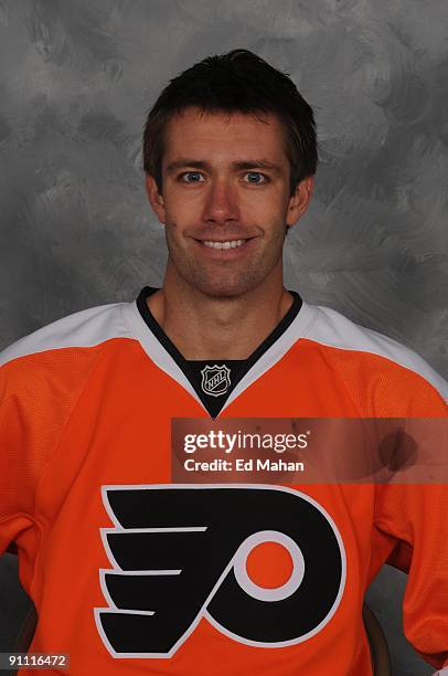 Brian Boucher of the Philadelphia Flyers poses for his official headshot for the 2009-2010 NHL season.