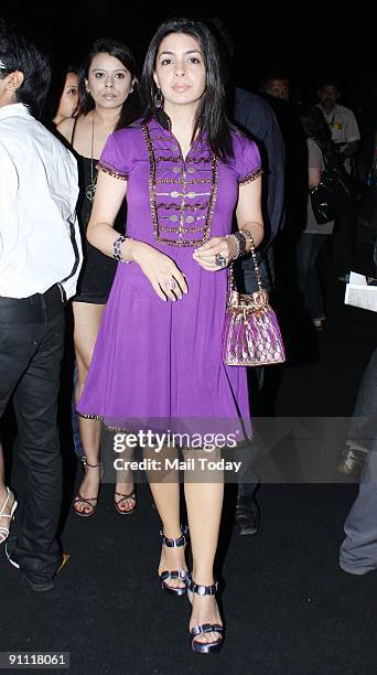 Nawaz Singhania on the fourth day of Lakme Fashion week in Mumbai.