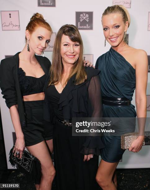 Ashlee Simpson-Wentz, Carol Malony and actress Katie Cassidy attend "Paris in LA" at Coco de Mer on September 23, 2009 in West Hollywood, California.