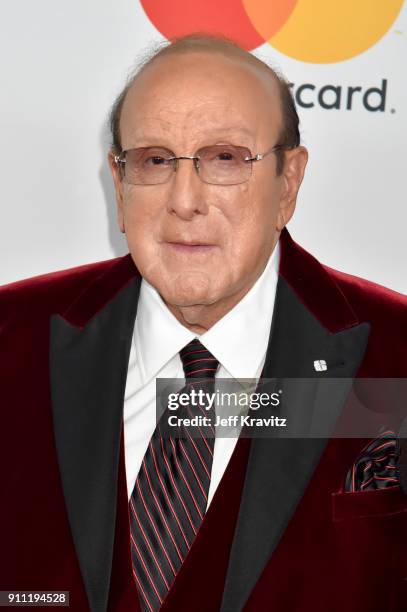 Host Clive Davis attends the Clive Davis and Recording Academy Pre-GRAMMY Gala and GRAMMY Salute to Industry Icons Honoring Jay-Z on January 27, 2018...