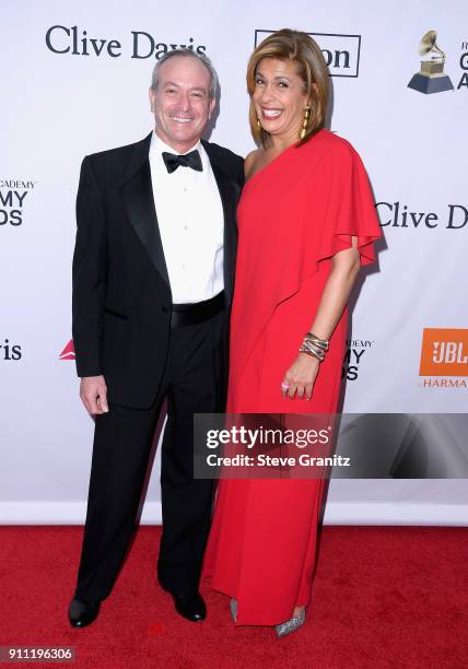 Financier Joel Schiffman and journalist Hoda Kotb attend the Clive Davis and Recording Academy Pre-GRAMMY Gala and GRAMMY Salute to Industry Icons...